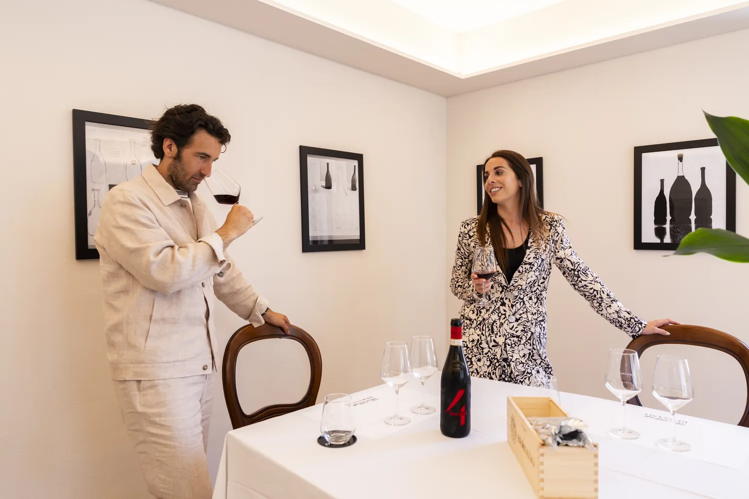 Degustazione di vini Bersano in sala